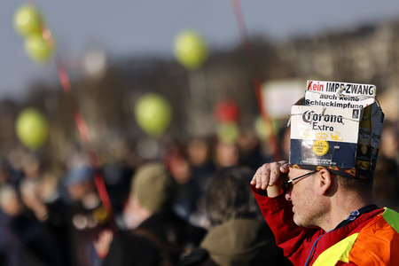 Coronademo in Düsseldorf