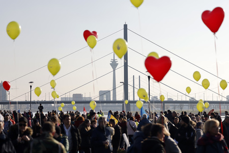 Coronademo in Düsseldorf