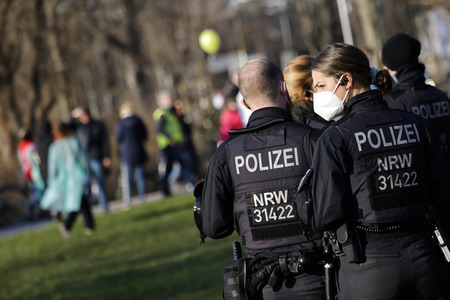 Coronademo in Düsseldorf