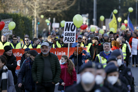 Coronademo in Düsseldorf