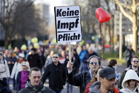 Coronademo in Düsseldorf