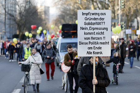 Coronademo in Düsseldorf