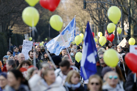 Coronademo in Düsseldorf