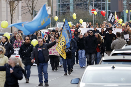 Coronademo in Düsseldorf