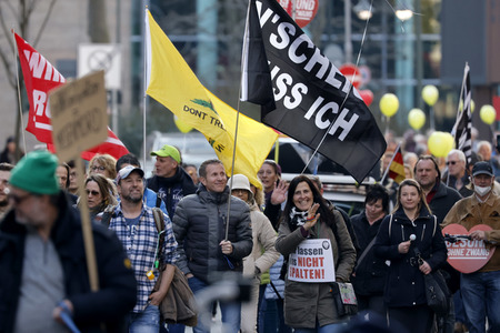 Coronademo in Düsseldorf