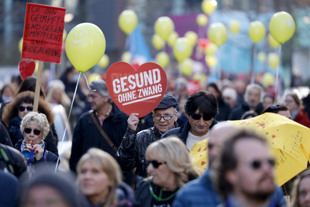 Coronademo in Düsseldorf