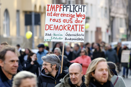 Coronademo in Düsseldorf