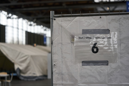 Zeltunterkünfte für ukrainische Flüchtlinge in Hannover