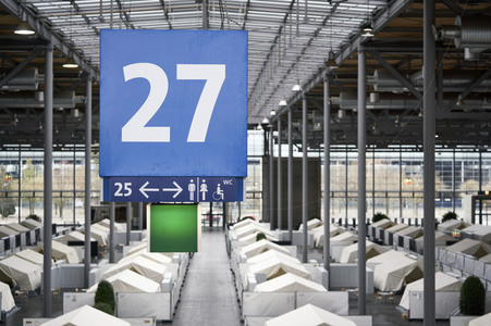 Zeltunterkünfte für ukrainische Flüchtlinge in Hannover