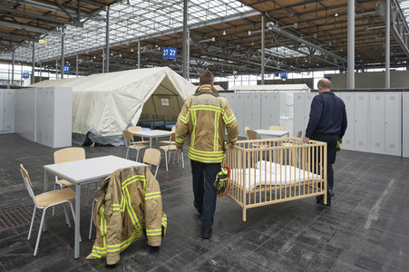 Zeltunterkünfte für ukrainische Flüchtlinge in Hannover