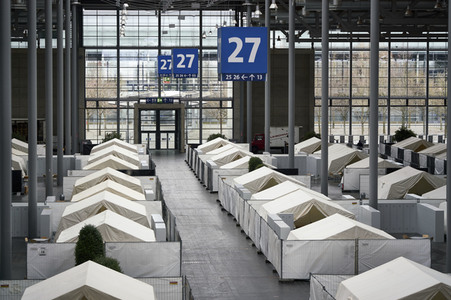 Zeltunterkünfte für ukrainische Flüchtlinge in Hannover