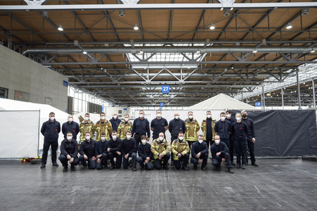 Zeltunterkünfte für ukrainische Flüchtlinge in Hannover