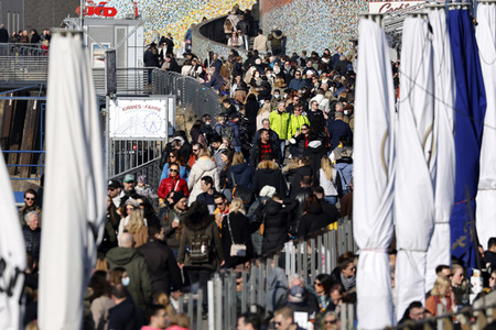 Die Rheinuferpromenade in Düsseldorf.