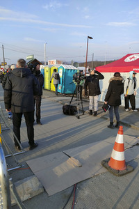 Grenzübergang zwischen der Slowakei und der Ukraine in Vyšné Nemecké