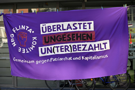 Kita Warnstreik am Weltfrauentag in Nürnberg