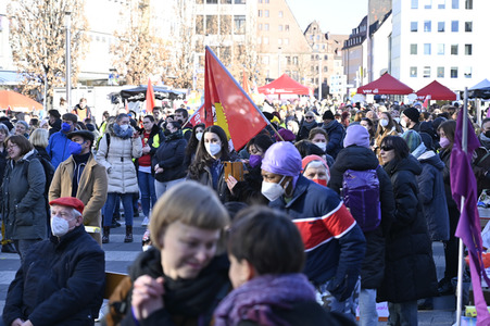 Kita Warnstreik am Weltfrauentag in Nürnberg