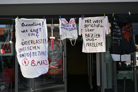 Kita Warnstreik am Weltfrauentag in Nürnberg