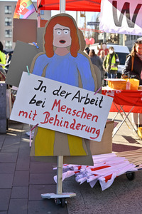 Kita Warnstreik am Weltfrauentag in Nürnberg