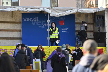 Kita Warnstreik am Weltfrauentag in Nürnberg