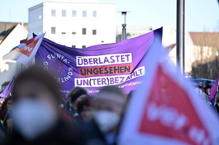 Kita Warnstreik am Weltfrauentag in Nürnberg
