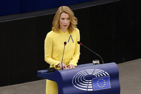 Plenardebatte zur Sicherheitslage nach dem russischen Einmarsch in die Ukraine im EU-Parlament in Straßburg