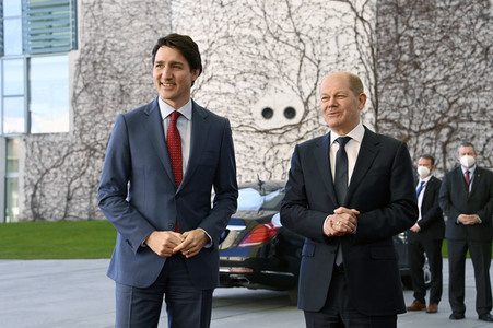 Empfang des Premierministers von Kanada in Berlin