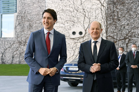 Empfang des Premierministers von Kanada in Berlin