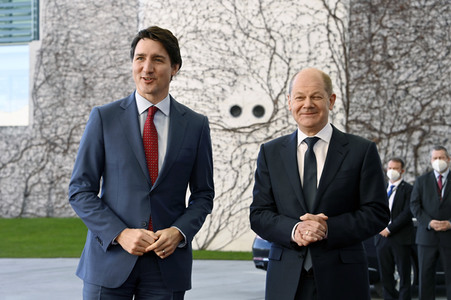 Empfang des Premierministers von Kanada in Berlin