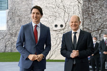 Empfang des Premierministers von Kanada in Berlin