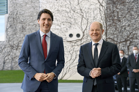 Empfang des Premierministers von Kanada in Berlin