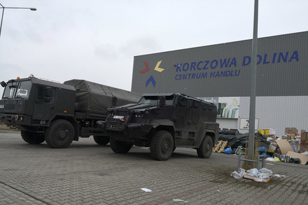 Erstaufnahmelager für ukrainische Flüchtlinge in Korczowa