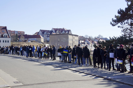 Menschenkette gegen Ukraine-Krieg in Görlitz