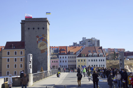 Menschenkette gegen Ukraine-Krieg in Görlitz