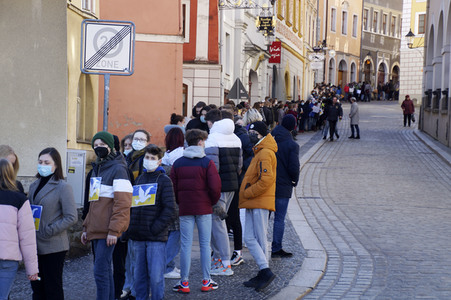 Menschenkette gegen Ukraine-Krieg in Görlitz