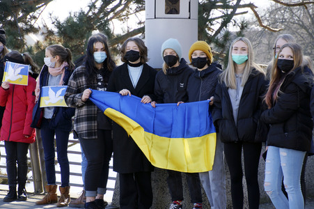 Menschenkette gegen Ukraine-Krieg in Görlitz