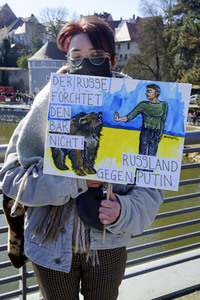 Menschenkette gegen Ukraine-Krieg in Görlitz