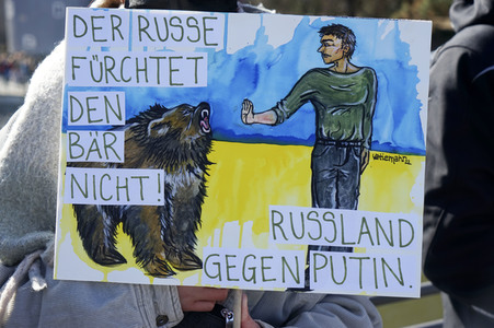 Menschenkette gegen Ukraine-Krieg in Görlitz