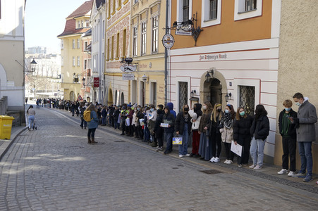 Menschenkette gegen Ukraine-Krieg in Görlitz