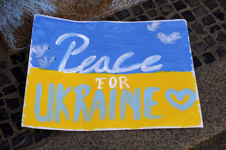 Menschenkette gegen Ukraine-Krieg in Görlitz