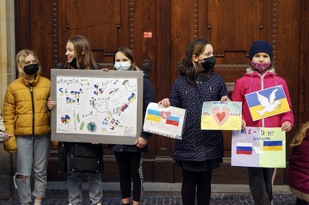 Menschenkette gegen Ukraine-Krieg in Görlitz
