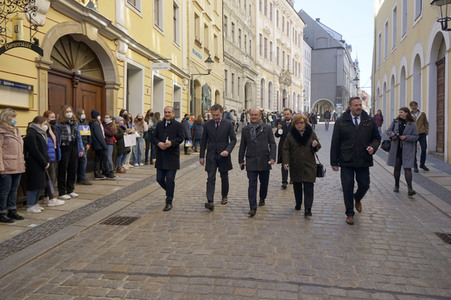 Menschenkette gegen Ukraine-Krieg in Görlitz