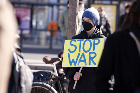 Demonstration gegen den Krieg in der Ukraine und für Klimagerechtigkeit in Berlin