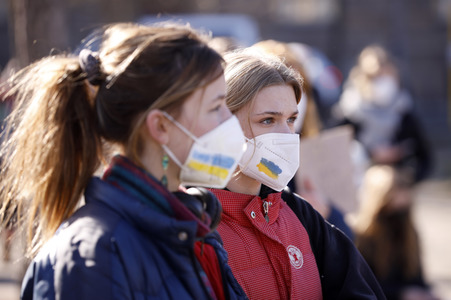 Demonstration gegen den Krieg in der Ukraine und für Klimagerechtigkeit in Berlin