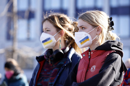 Demonstration gegen den Krieg in der Ukraine und für Klimagerechtigkeit in Berlin