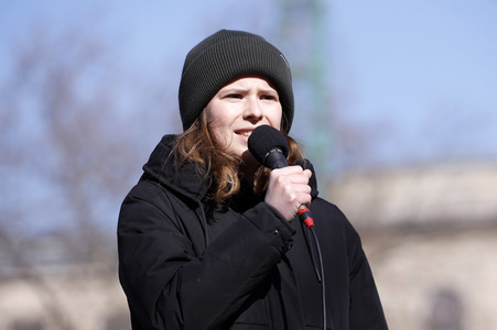 Demonstration gegen den Krieg in der Ukraine und für Klimagerechtigkeit in Berlin