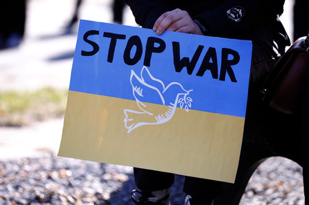 Demonstration gegen den Krieg in der Ukraine und für Klimagerechtigkeit in Berlin