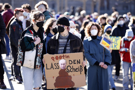 Demonstration gegen den Krieg in der Ukraine und für Klimagerechtigkeit in Berlin
