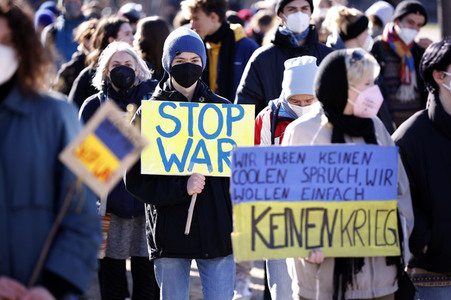 Demonstration gegen den Krieg in der Ukraine und für Klimagerechtigkeit in Berlin
