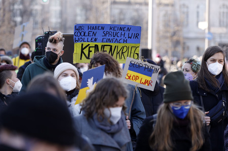 Demonstration gegen den Krieg in der Ukraine und für Klimagerechtigkeit in Berlin