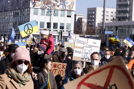 Großdemonstration gegen den Krieg in der Ukraine in Berlin